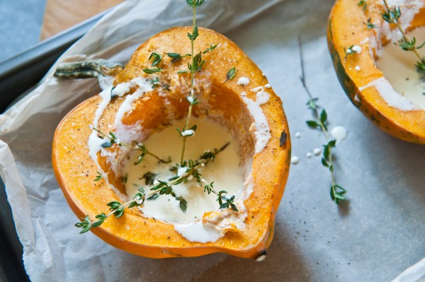 Creamy Baked Acorn Squash at Food Practice