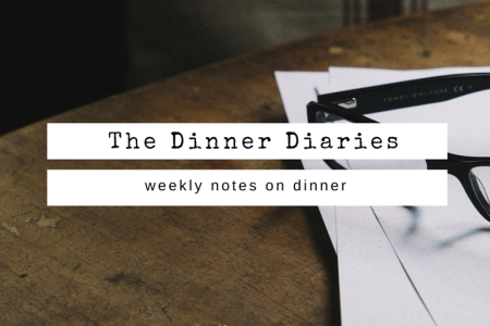 Dinner Diary:  October 10, 2016 – October 16, 2016